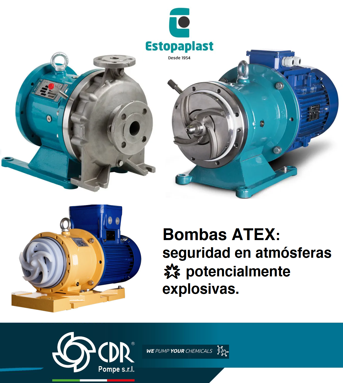 Read more about the article Bombas ATEX CDR Pompe: seguridad en atmósferas 🌟 potencialmente explosivas