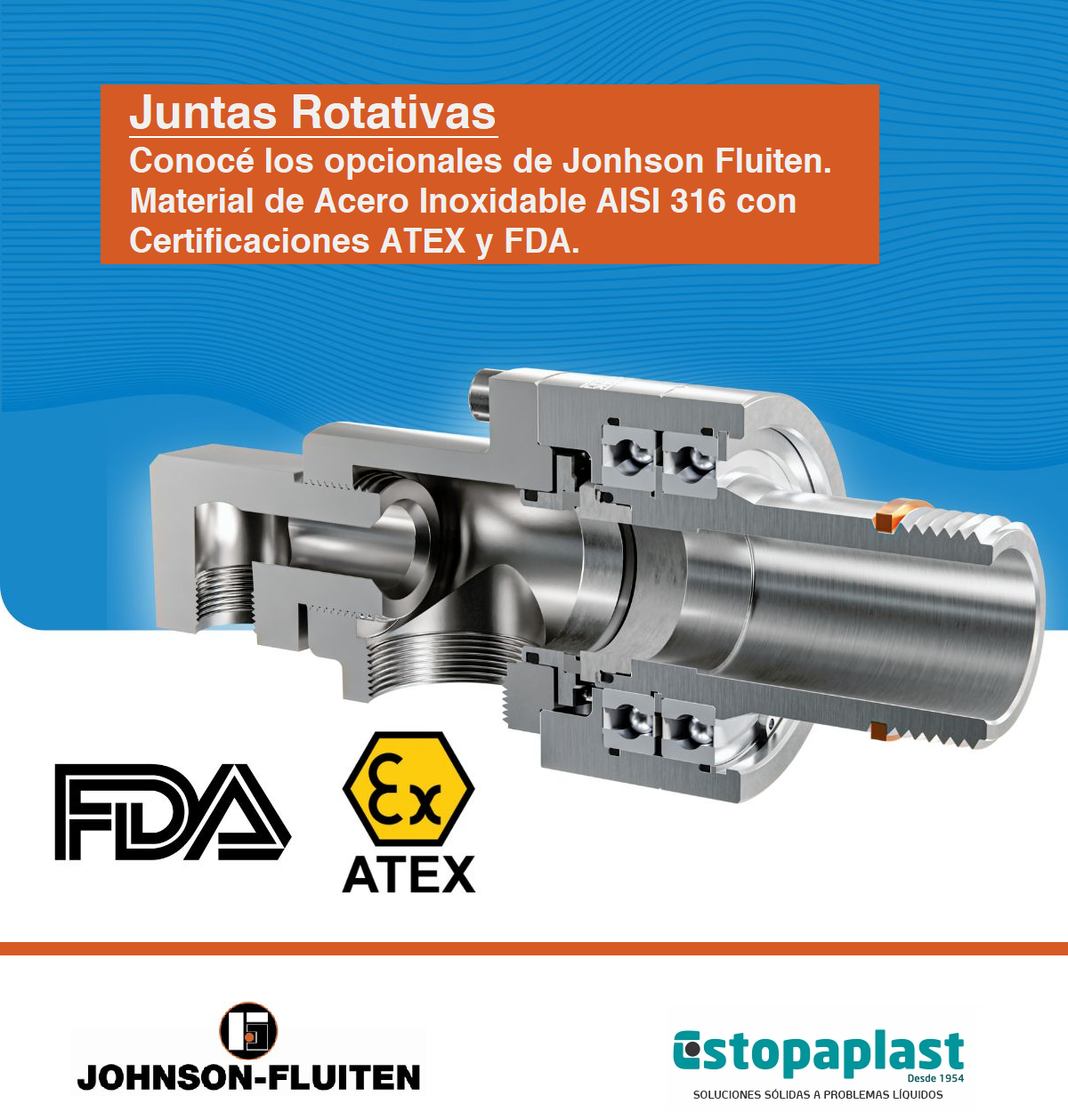 Read more about the article 🛠️ Conocé los opcionales de Johnson Fluiten en Juntas Rotativas. ATEX – FDA