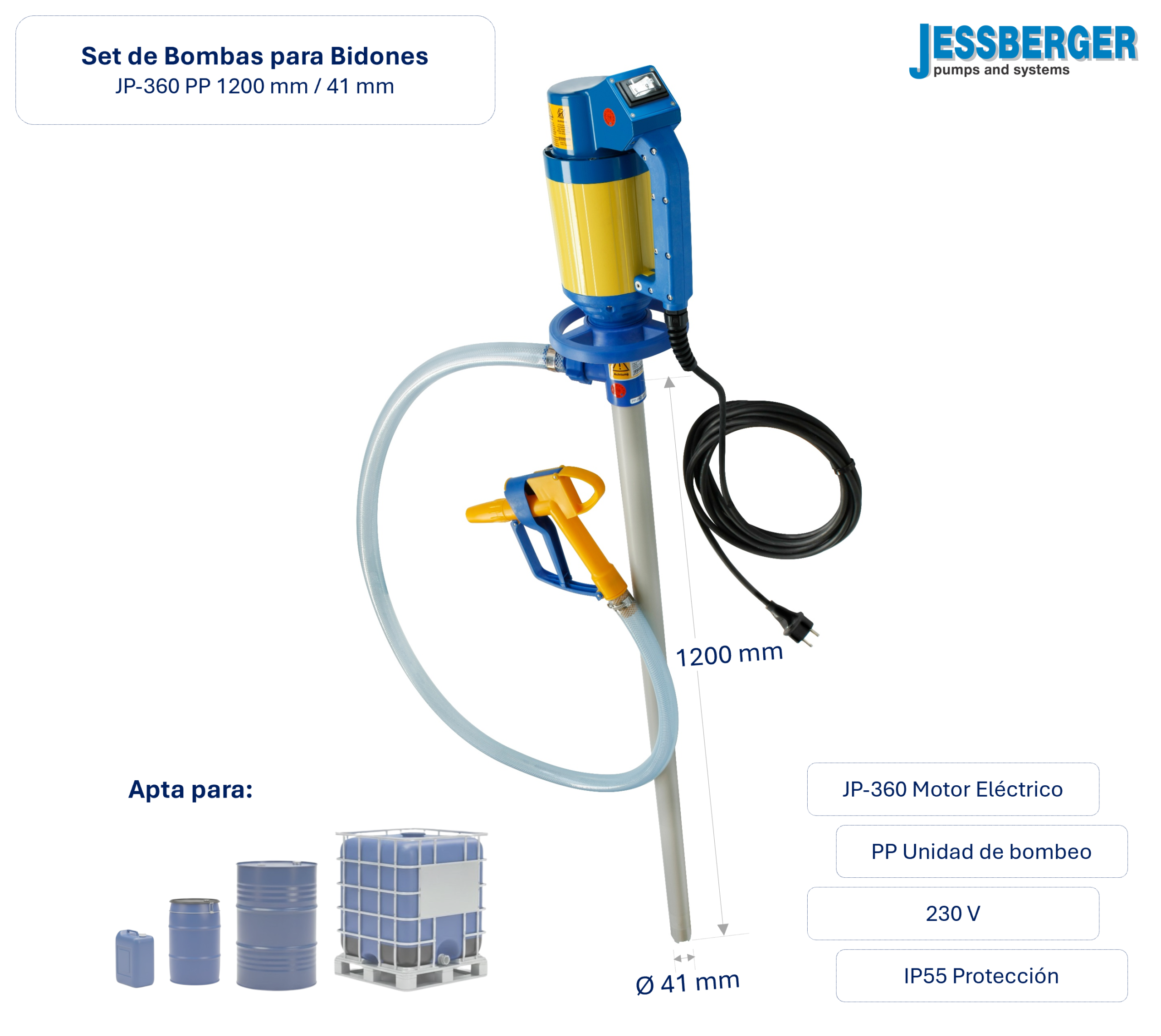 Kit JP-360 – 1200mm – Ø 41mm – PP - Image 2