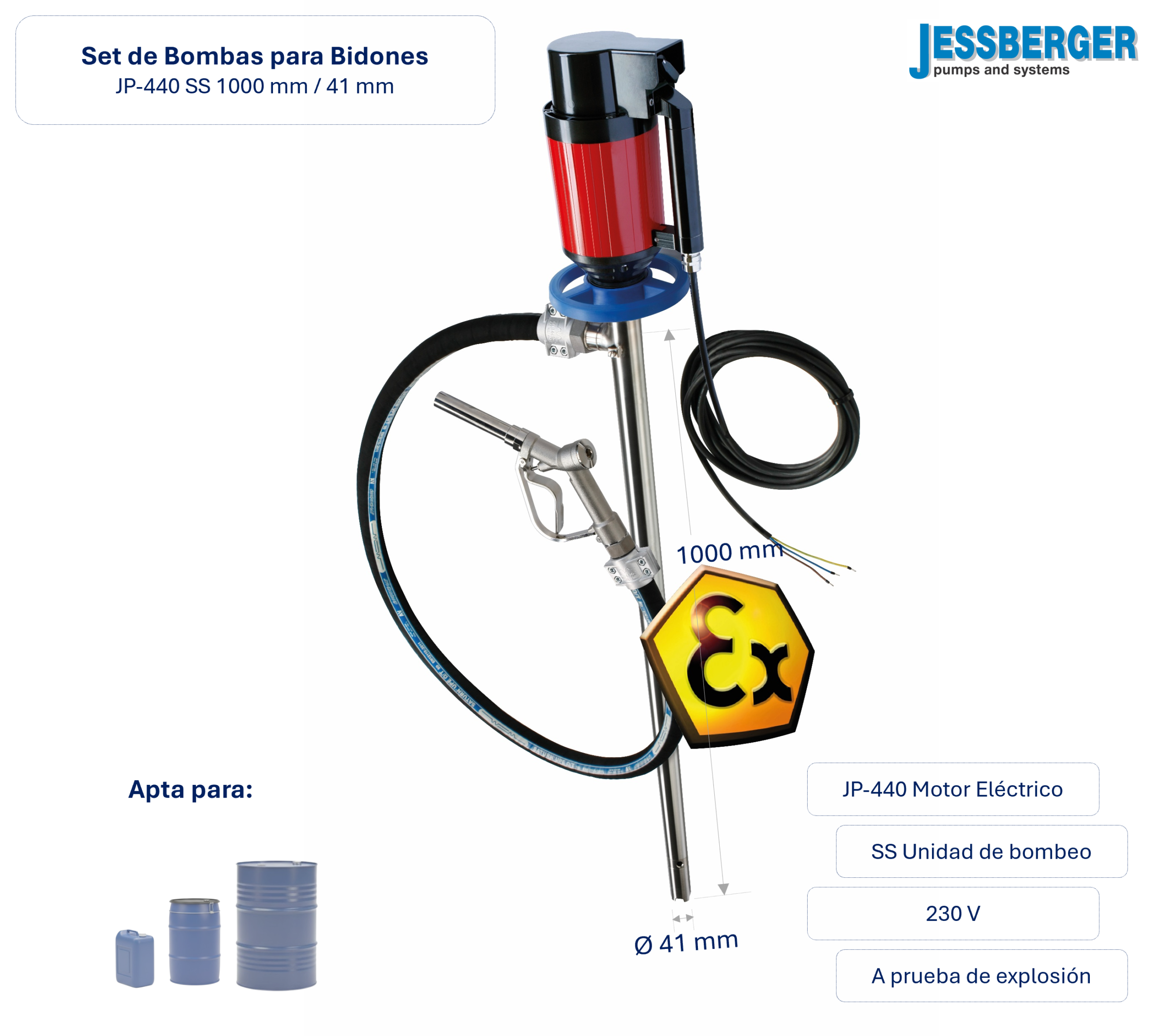 Kit JP-440 – 1000mm – Ø 41mm – SS - Image 2