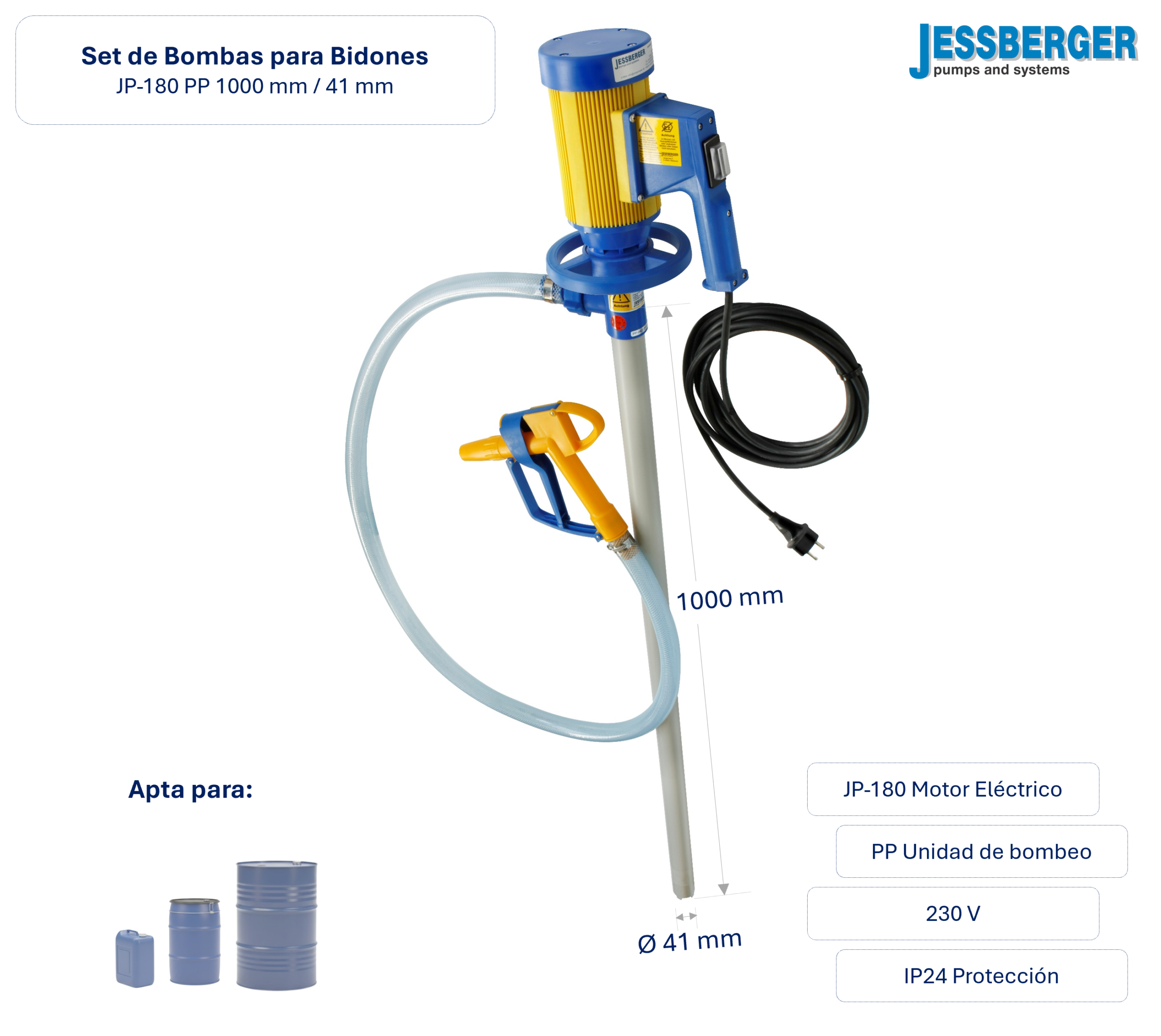 Kit JP-180 – 1000mm – Ø 41mm – PP - Image 2