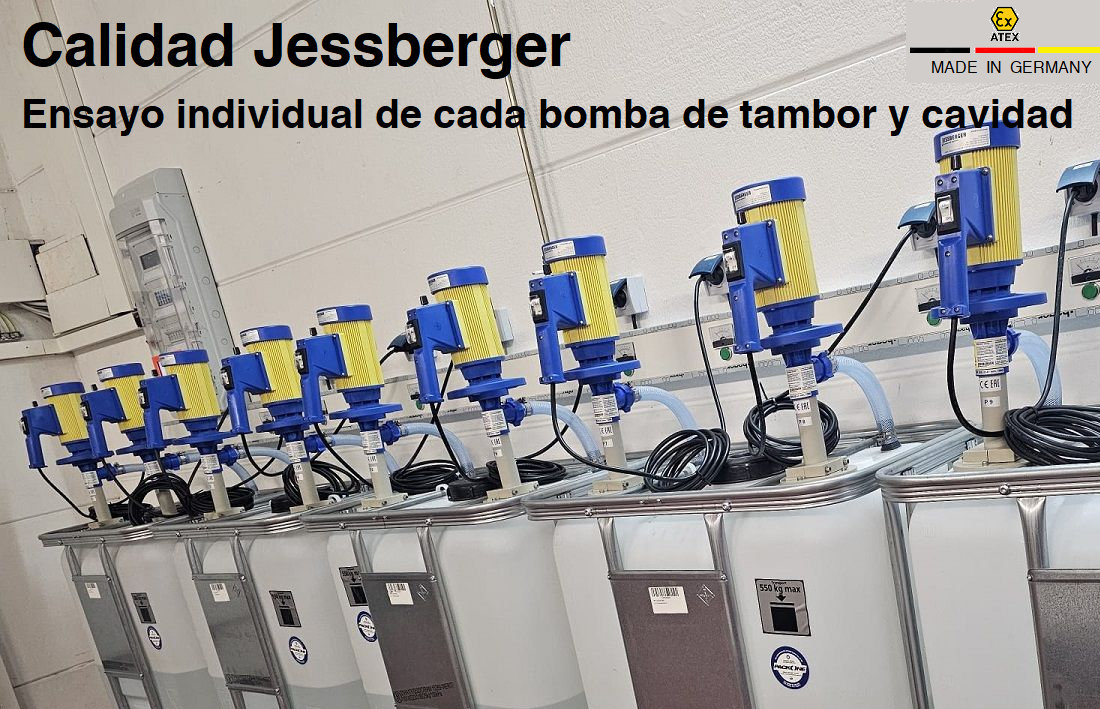 Read more about the article 💬 JESSBERGER. Ensayo individual de cada bomba de tambor y cavidad